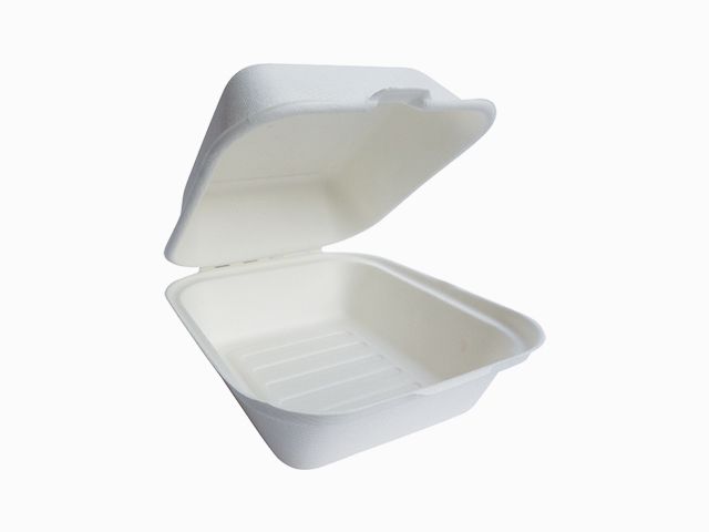 6"一次性翻蓋式環保漢堡盒